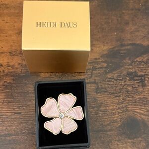 Heidi Daus Blush Pink Floral ring size 7